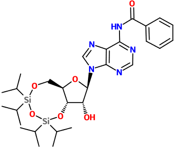 (image for) MC081101 N6-Benzoyl-3',5'-O-(1,1,3,3-tetraisopropyl-1,3-disiloxanediyl)adenosine